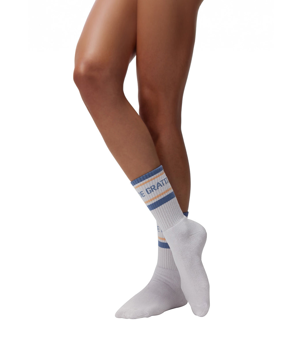 Spiritual Gangster Gratitude Stripe Crew Sock