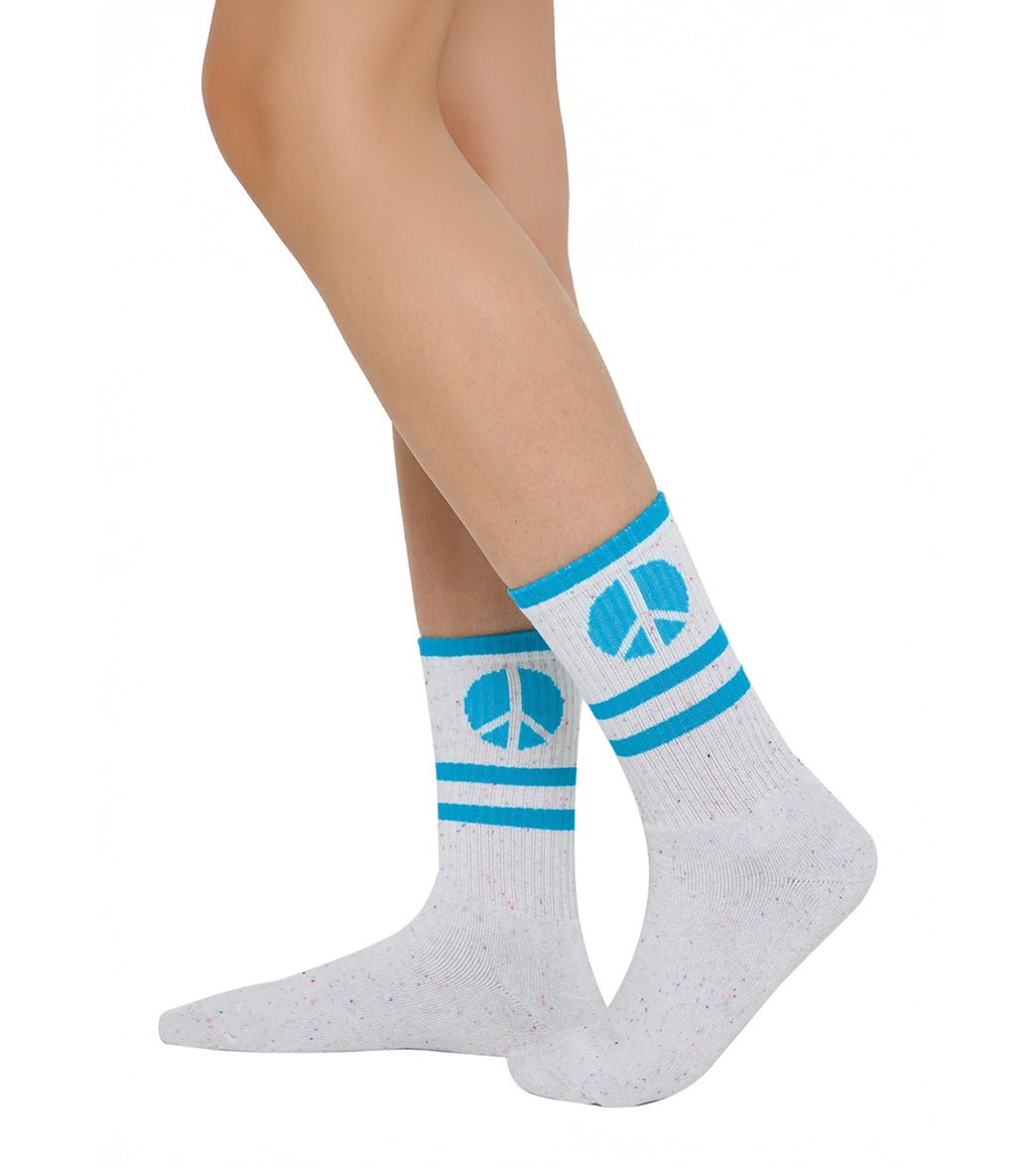 Spiritual Gangster Peace Stripe Crew Sock