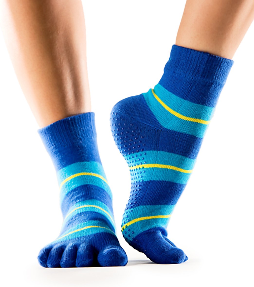 Toesox Ankle Length Full-Toe Yoga Grip Socks