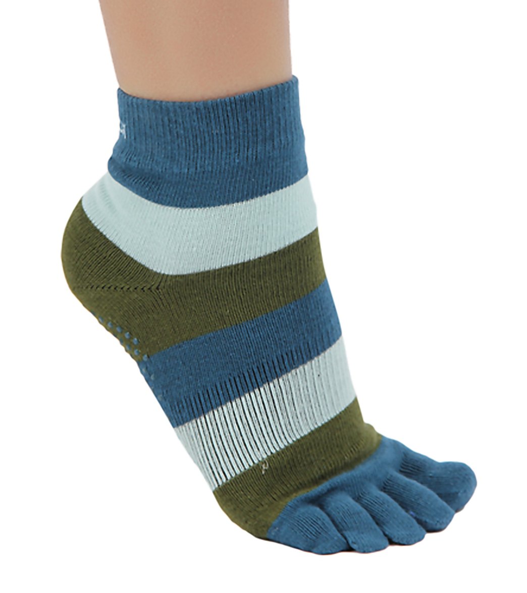 Toesox Ankle Length Full-Toe Yoga Grip Socks