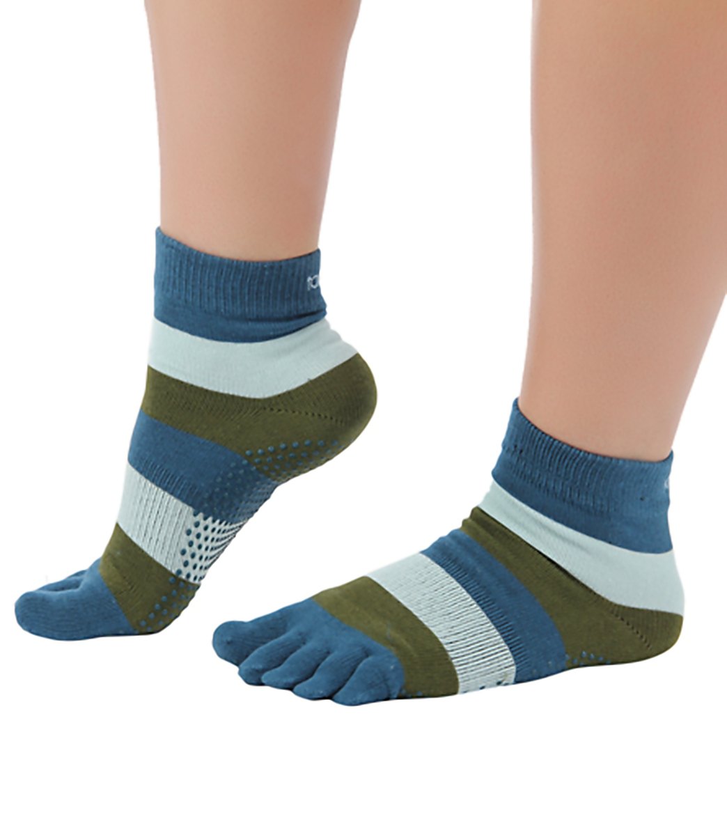 Toesox Ankle Length Full-Toe Yoga Grip Socks