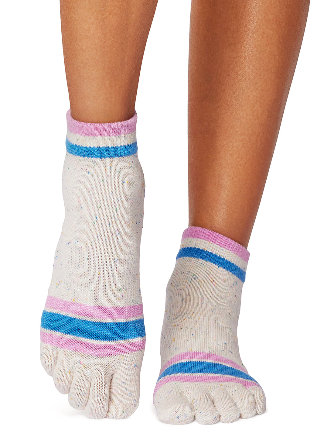 Toesox Ankle Length Full-Toe Yoga Grip Socks