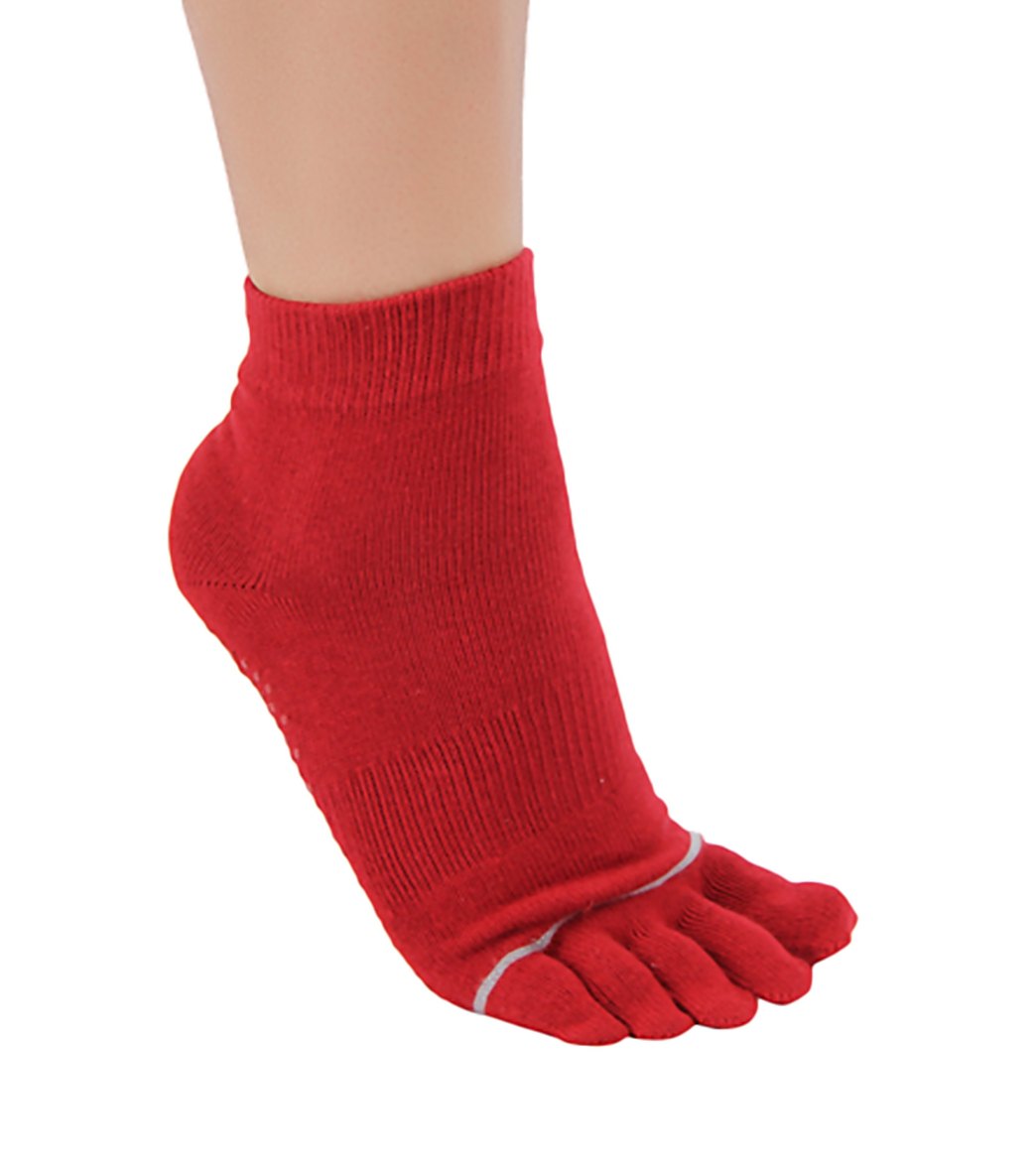 Toesox Ankle Length Full-Toe Yoga Grip Socks