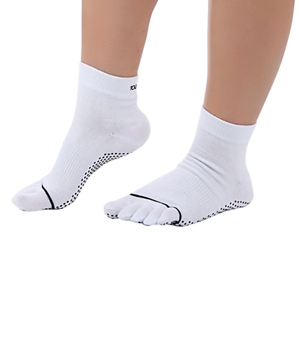 Toesox Ankle Length Full-Toe Yoga Grip Socks