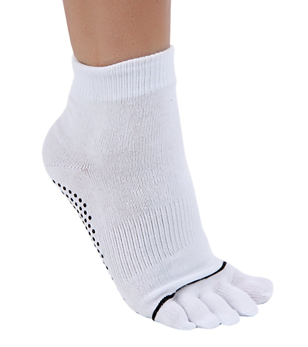 Toesox Ankle Length Full-Toe Yoga Grip Socks