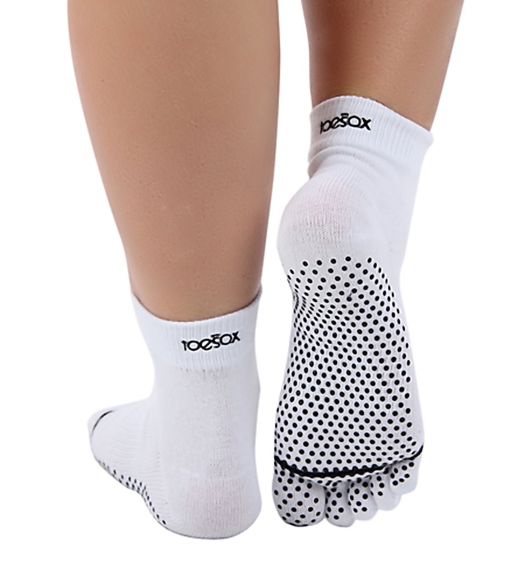 Toesox Ankle Length Full-Toe Yoga Grip Socks