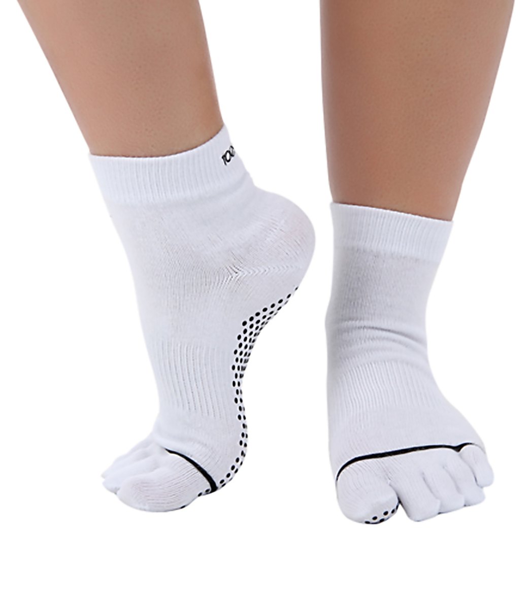 Toesox Ankle Length Full-Toe Yoga Grip Socks