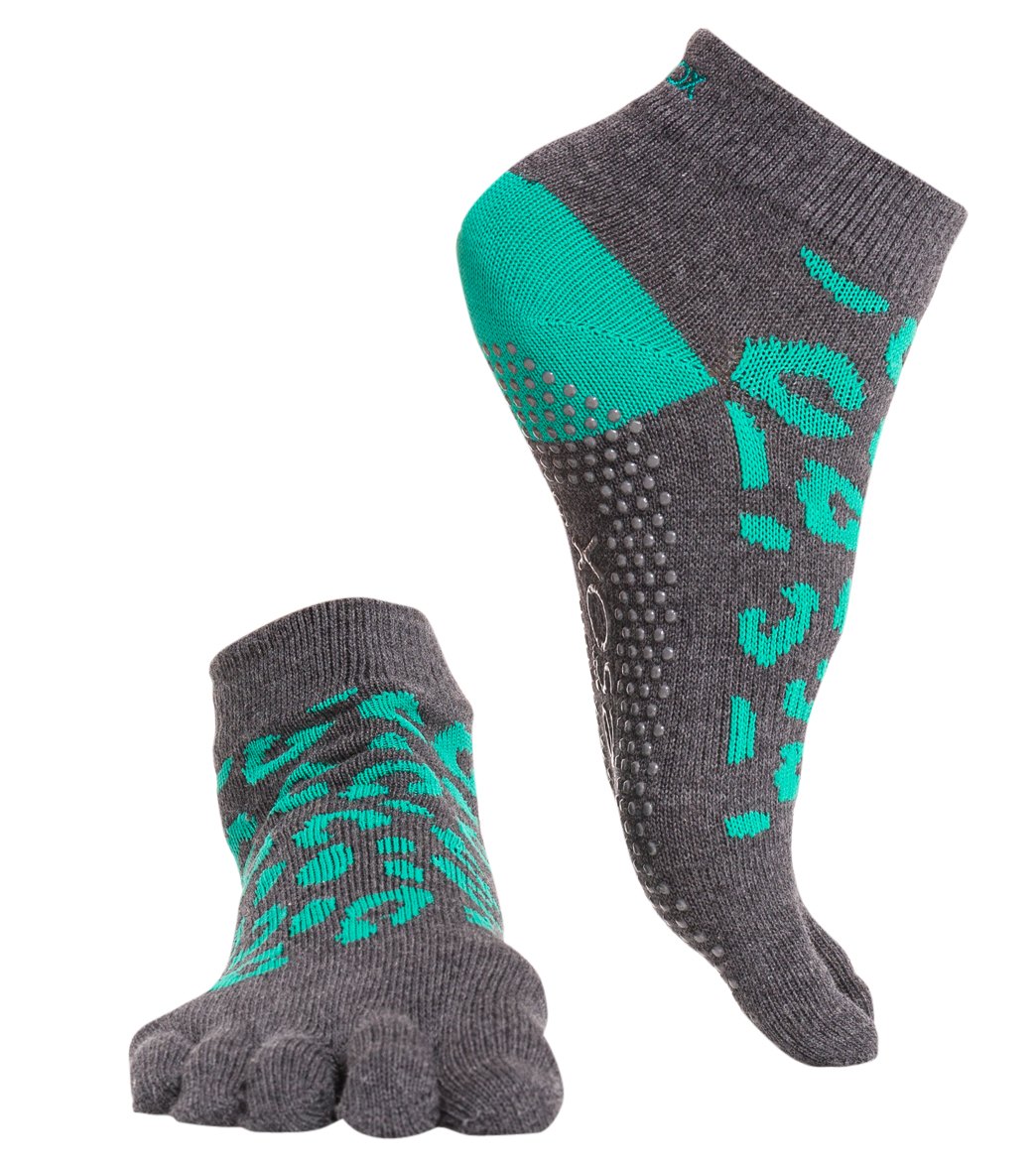 Toesox Ankle Length Full-Toe Yoga Grip Socks