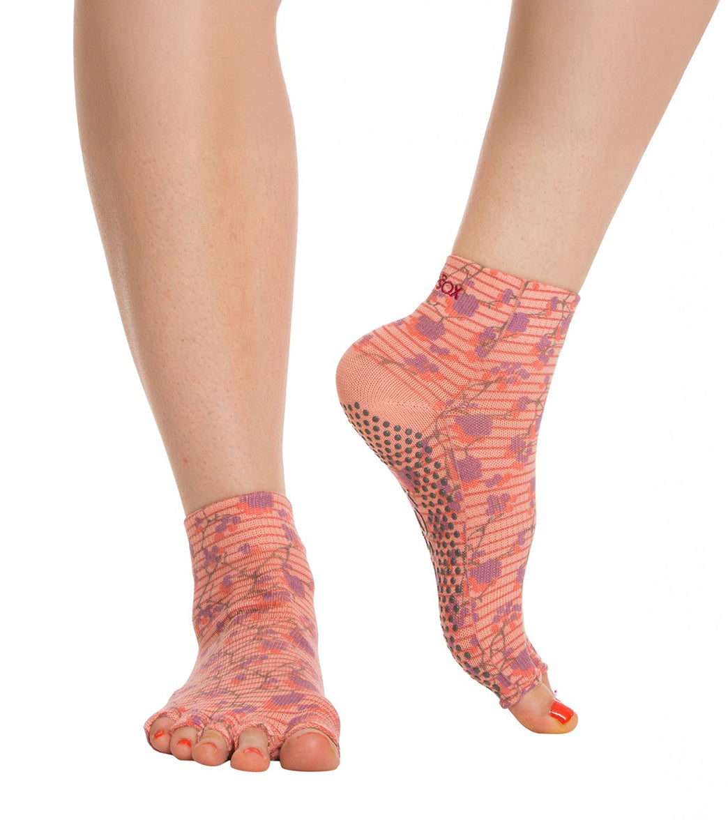 Toesox Ankle Length Half-Toe Yoga Grip Socks