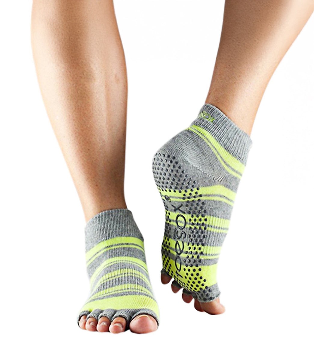 Toesox Ankle Length Half-Toe Yoga Grip Socks
