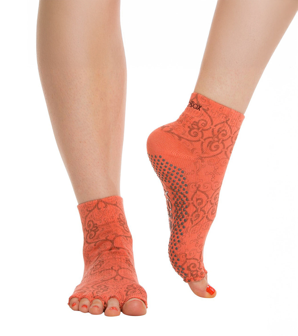 Toesox Ankle Length Half-Toe Yoga Grip Socks