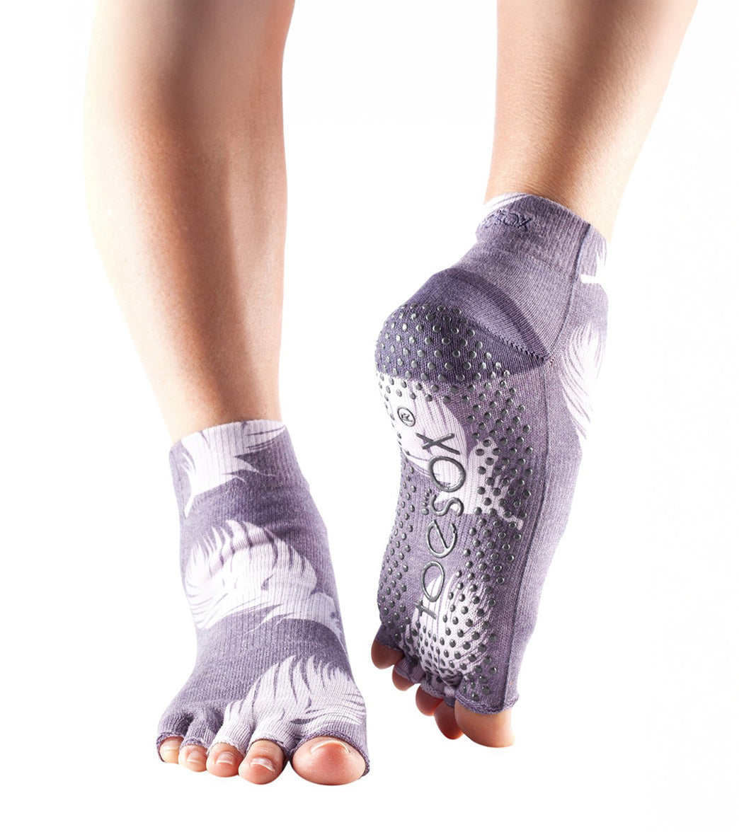 Toesox Ankle Length Half-Toe Yoga Grip Socks