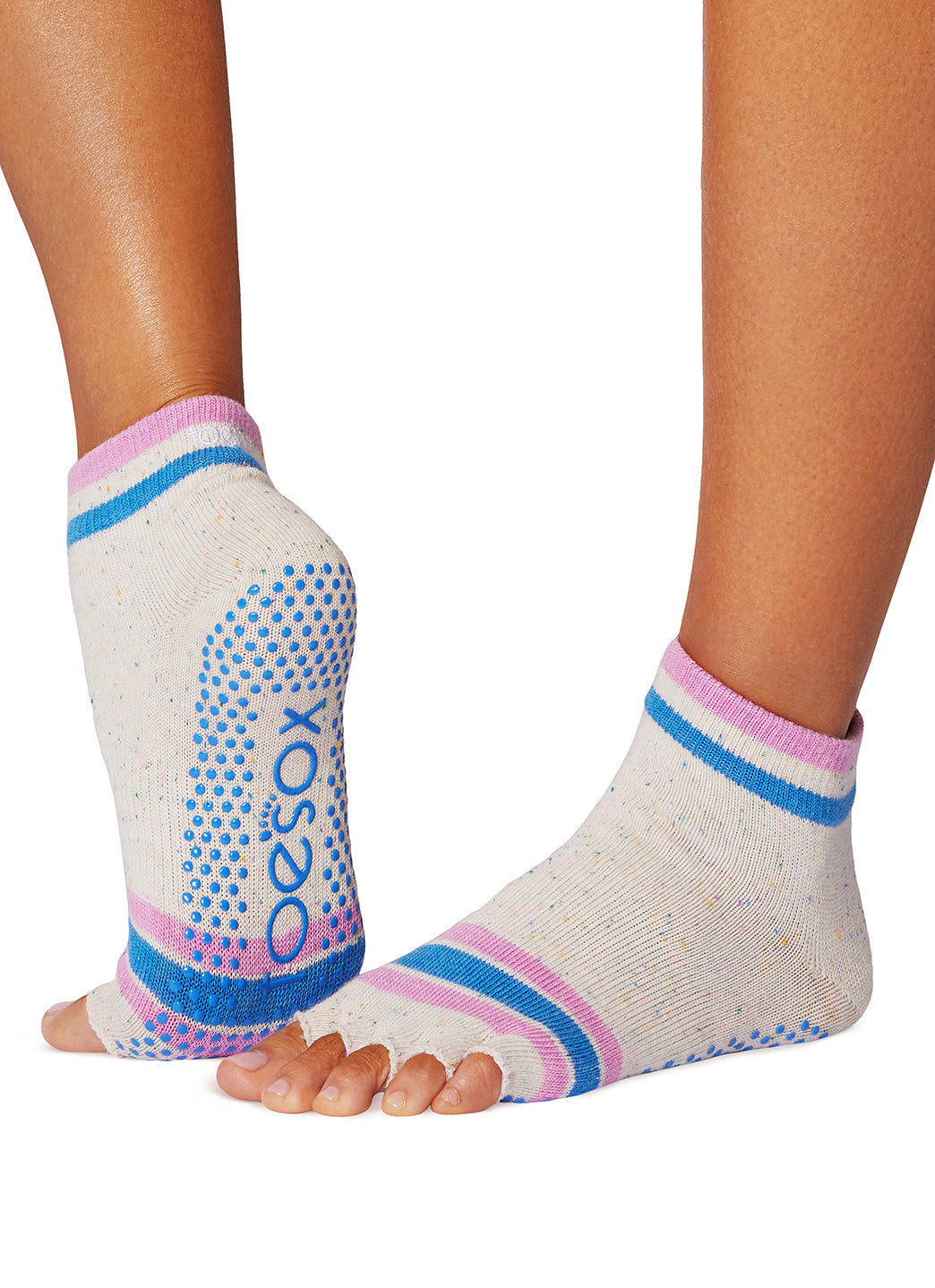 Toesox Ankle Length Half-Toe Yoga Grip Socks