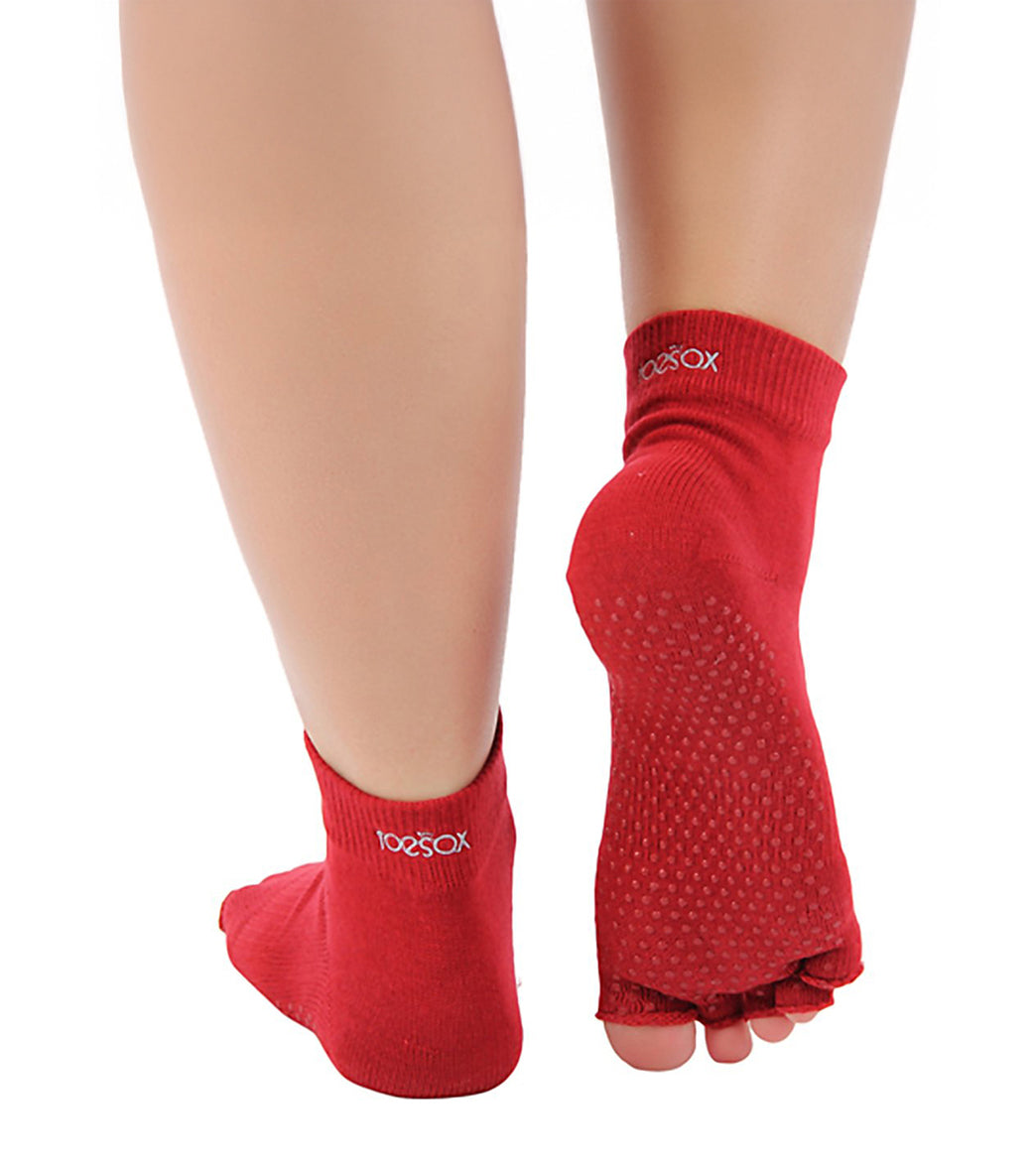 Toesox Ankle Length Half-Toe Yoga Grip Socks