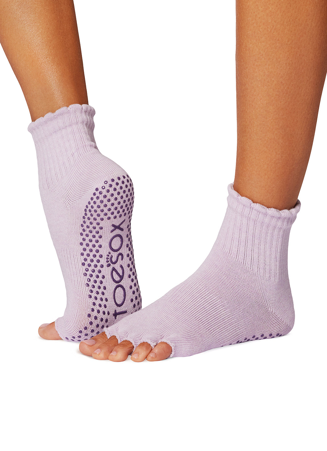 Toesox Melody Scallop Half-Toe Grip Socks