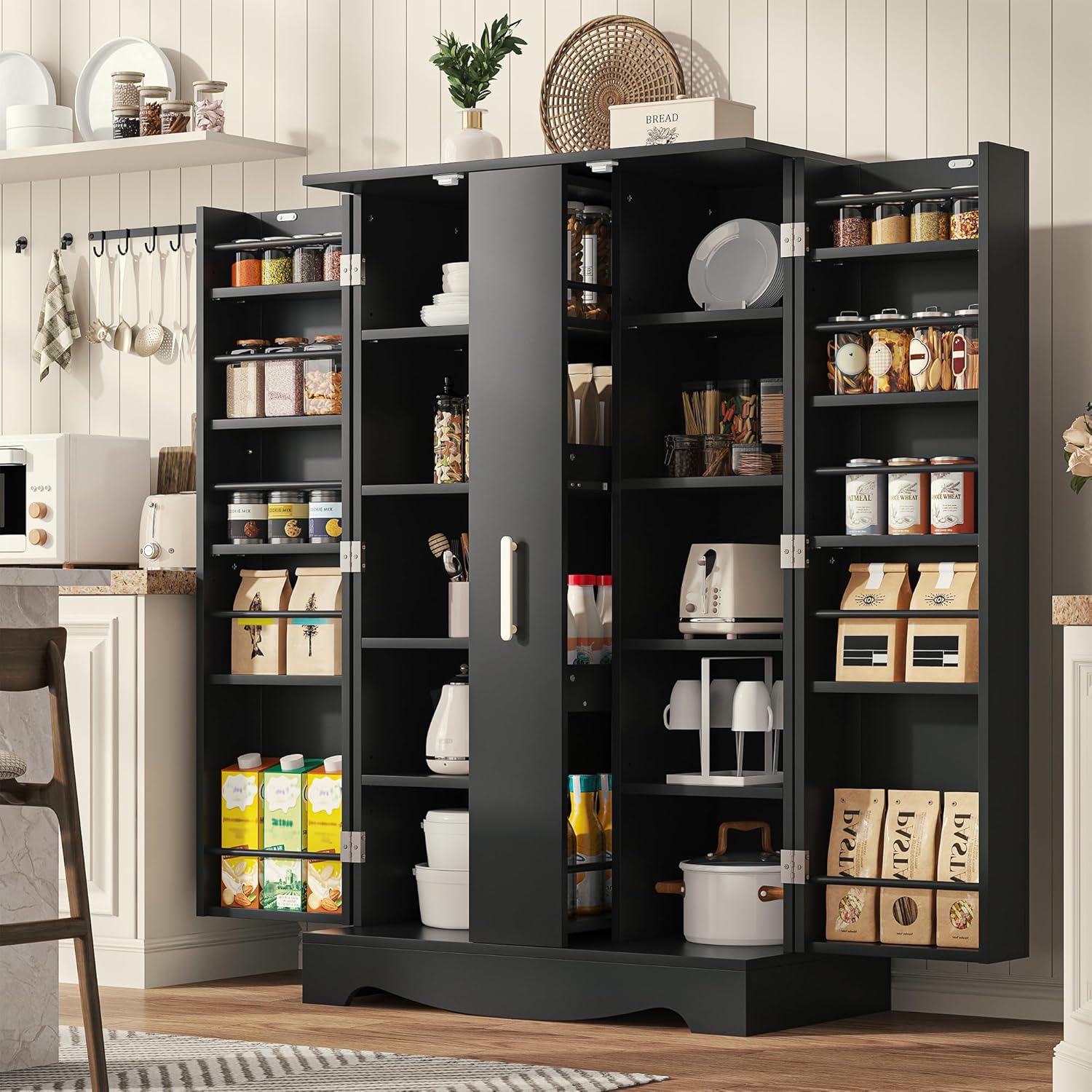 ✨Great Value Deal — Tall Kitchen Pantry Cabinet with Drawer & Adjustable Shelves