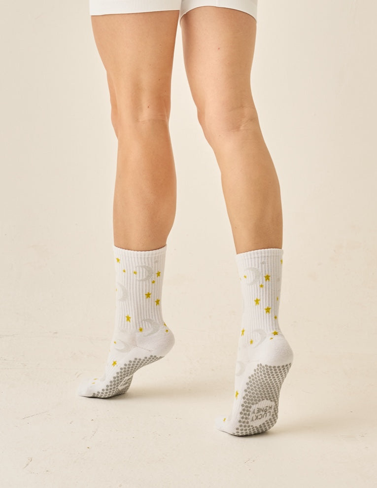 The Tall Tube Print Grip Sock
