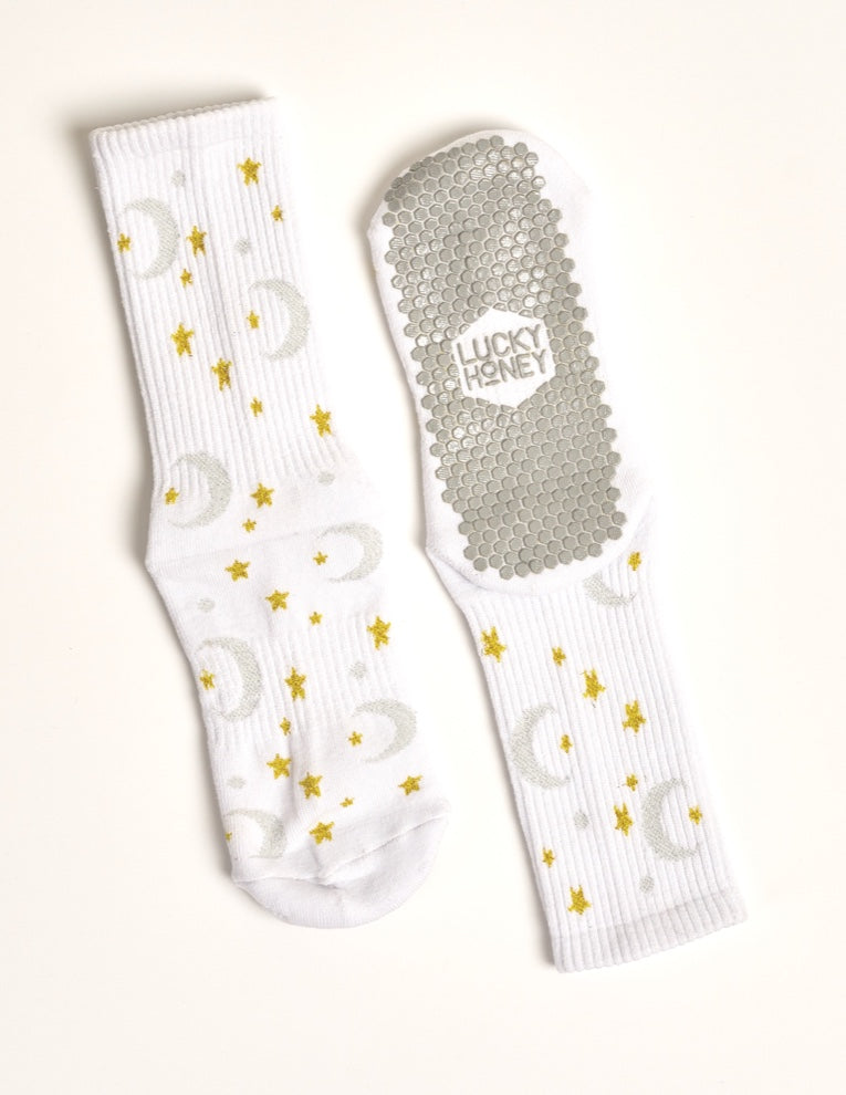 The Tall Tube Print Grip Sock