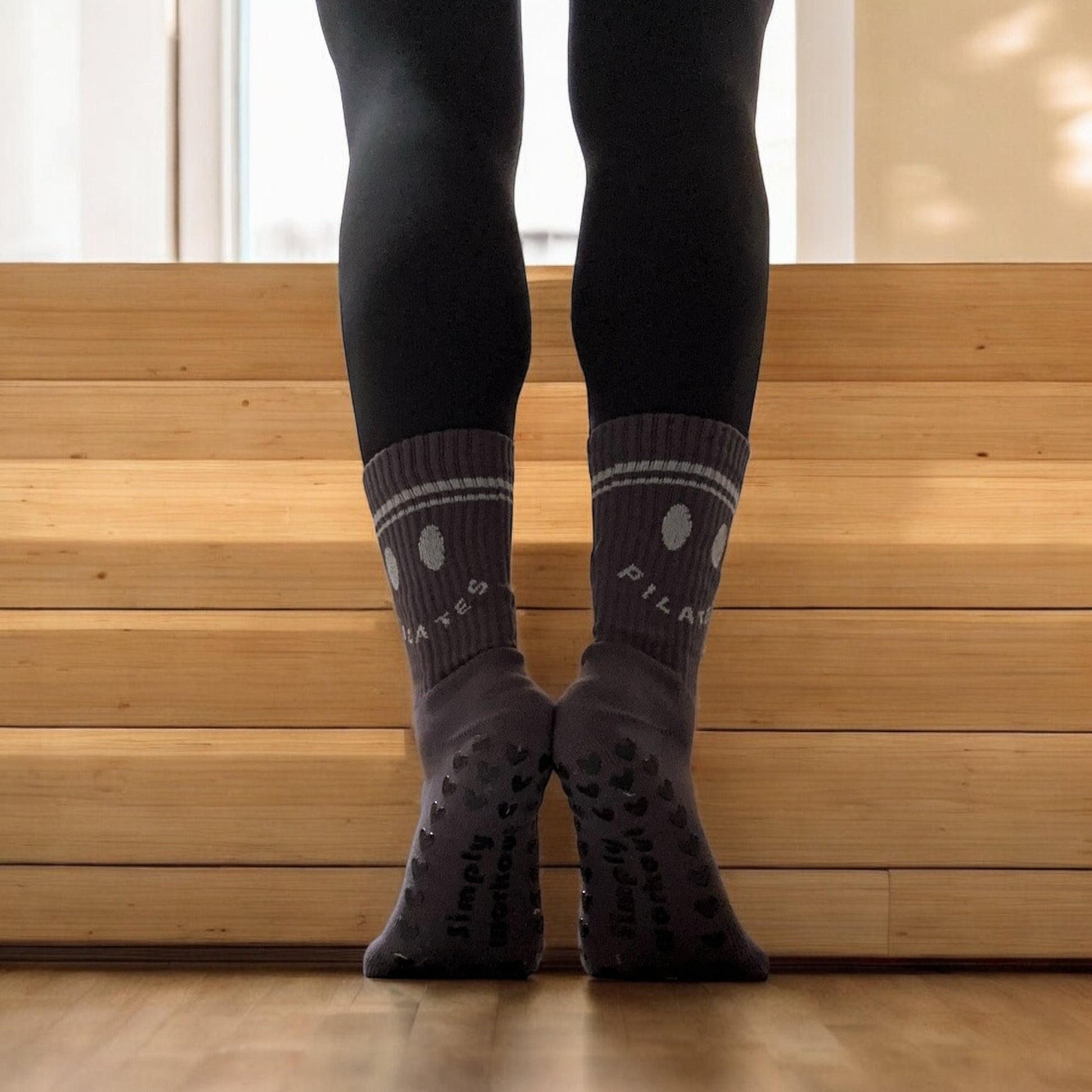Pilates Happy - Crew Grip Socks