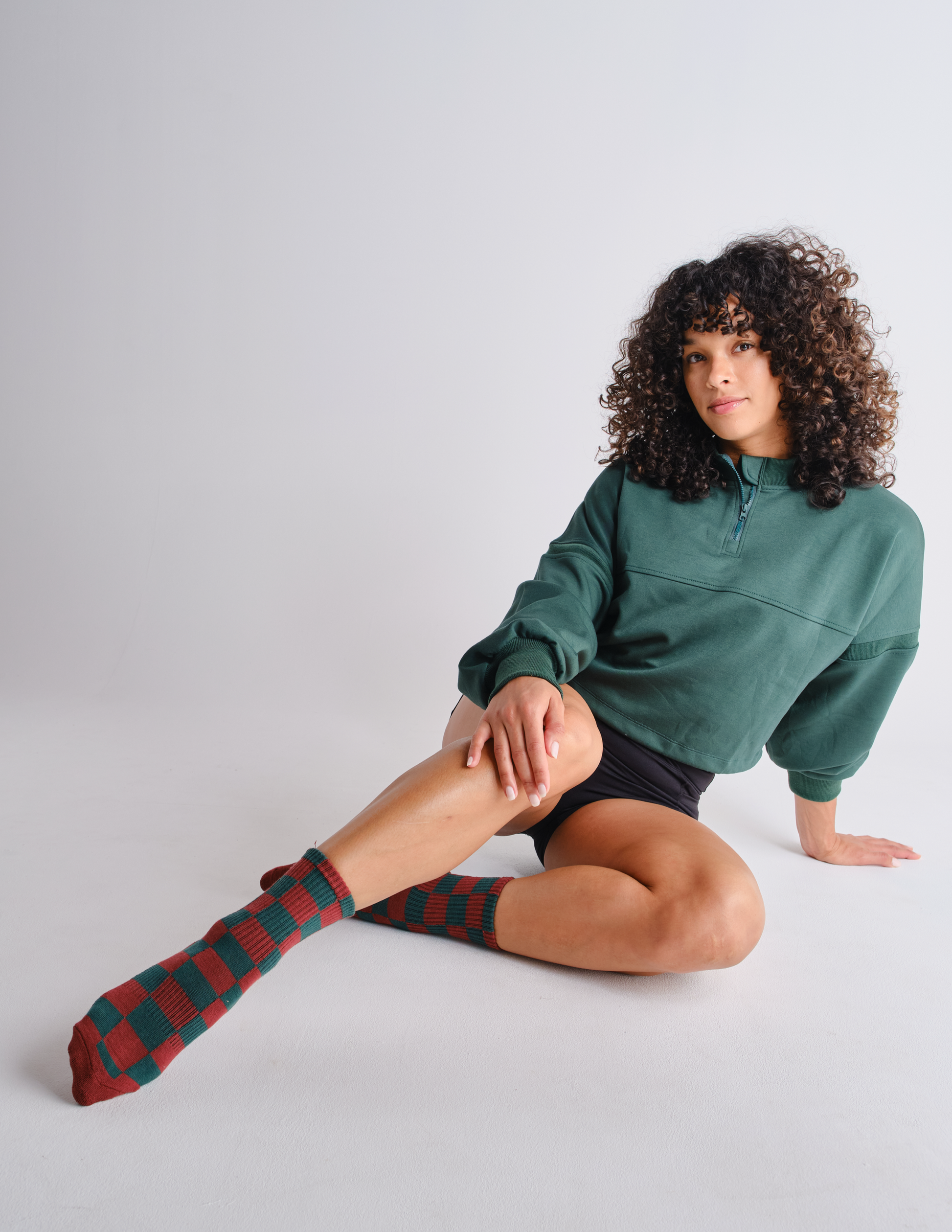 The Checkered Crew Grip Sock