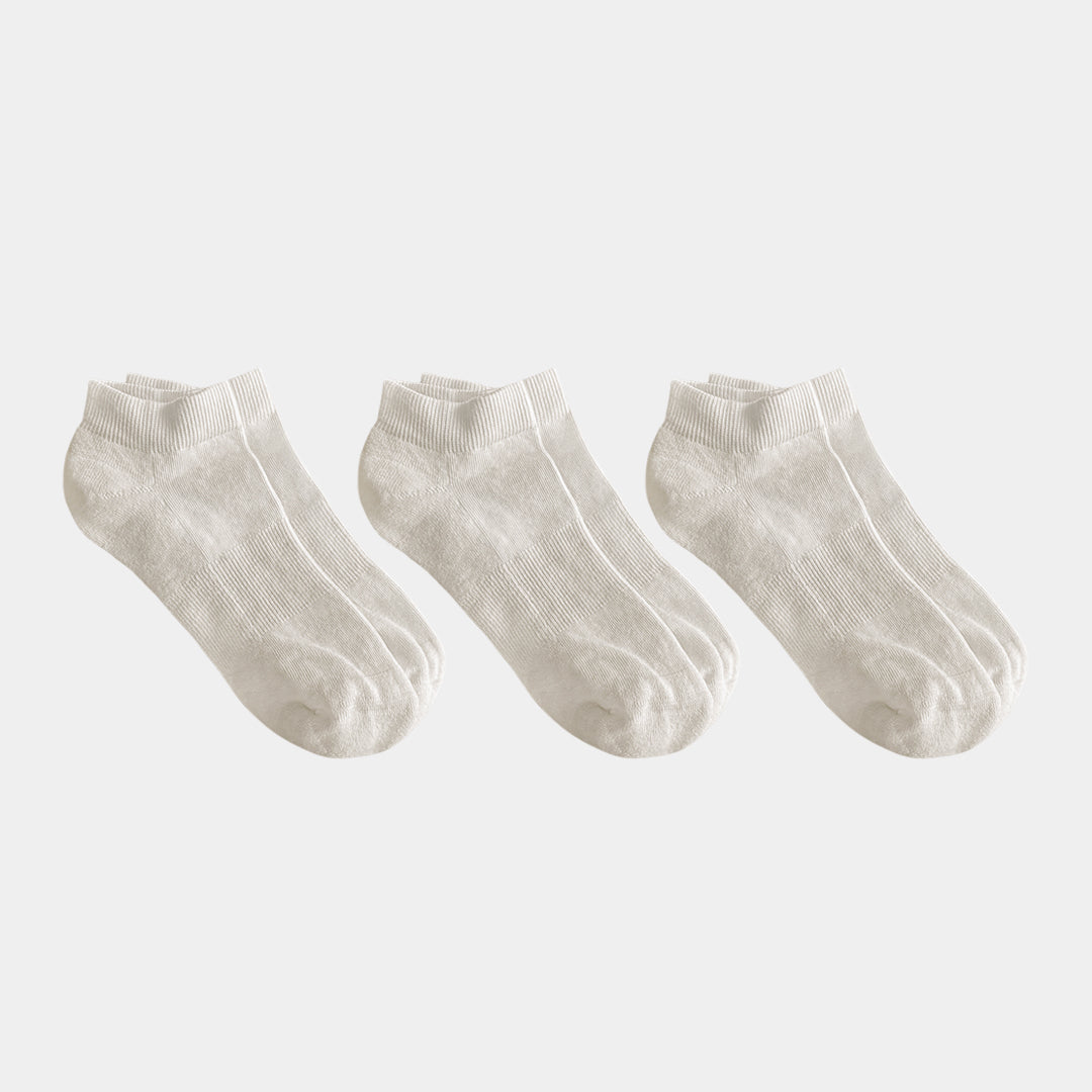 Pure Organic (no dye) Lightweight Adult Ankle Socks - 98% Organic Cotton
