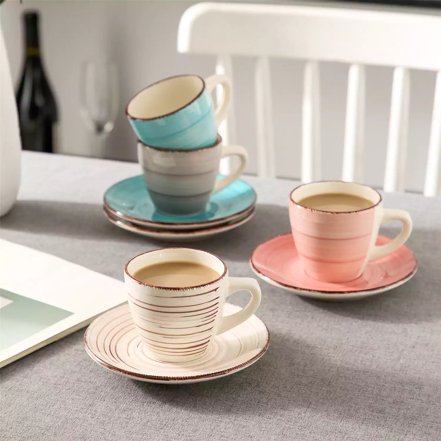 Bella Cups and Saucers Set of 4