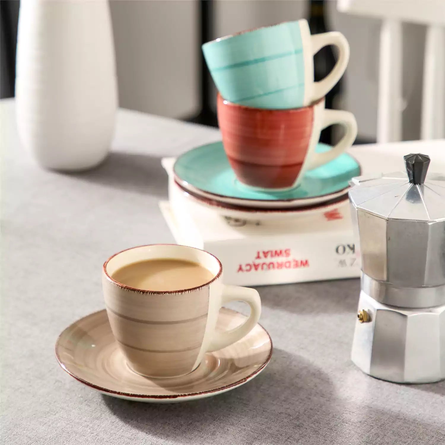 Bella Cups and Saucers Set of 4