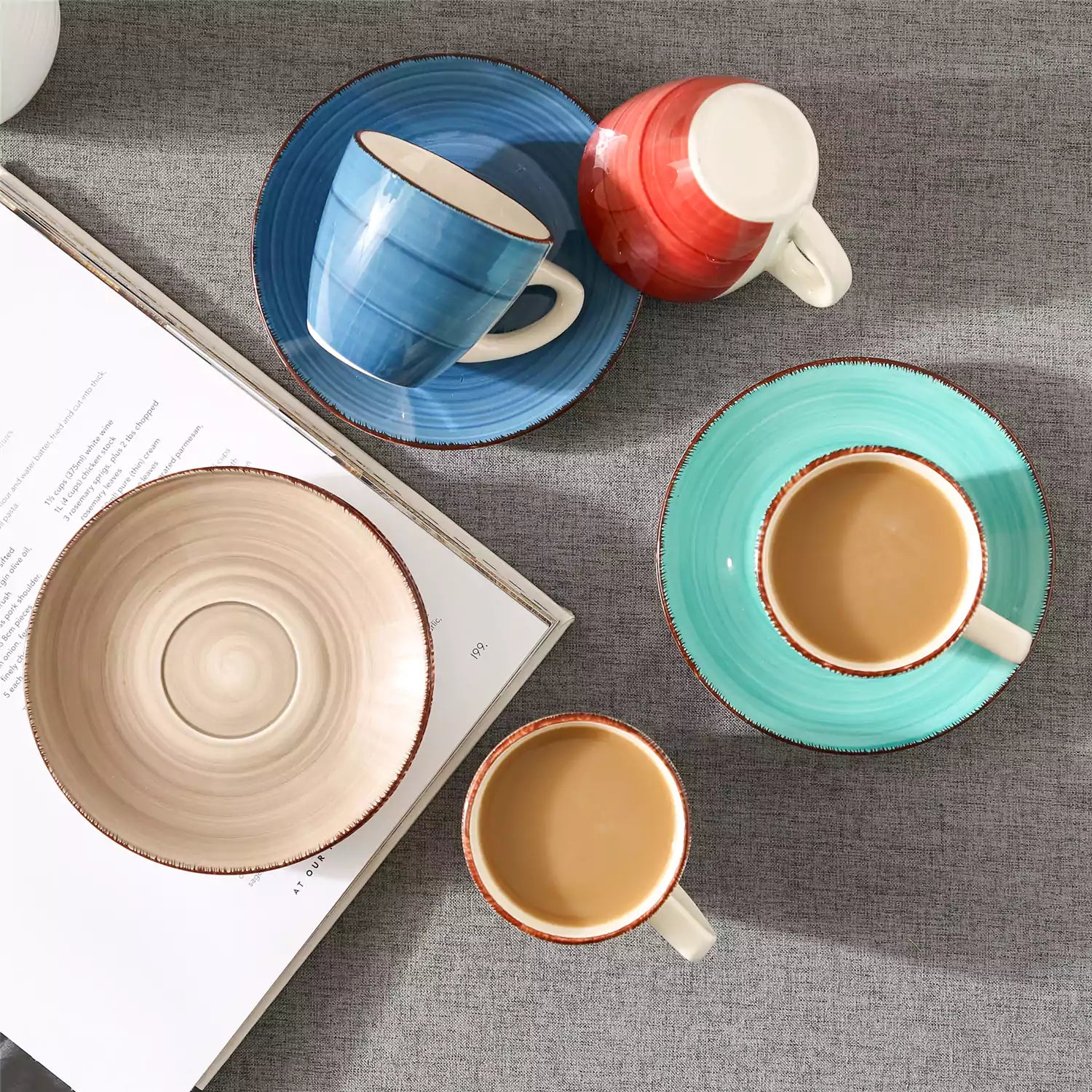 Bella Cups and Saucers Set of 4