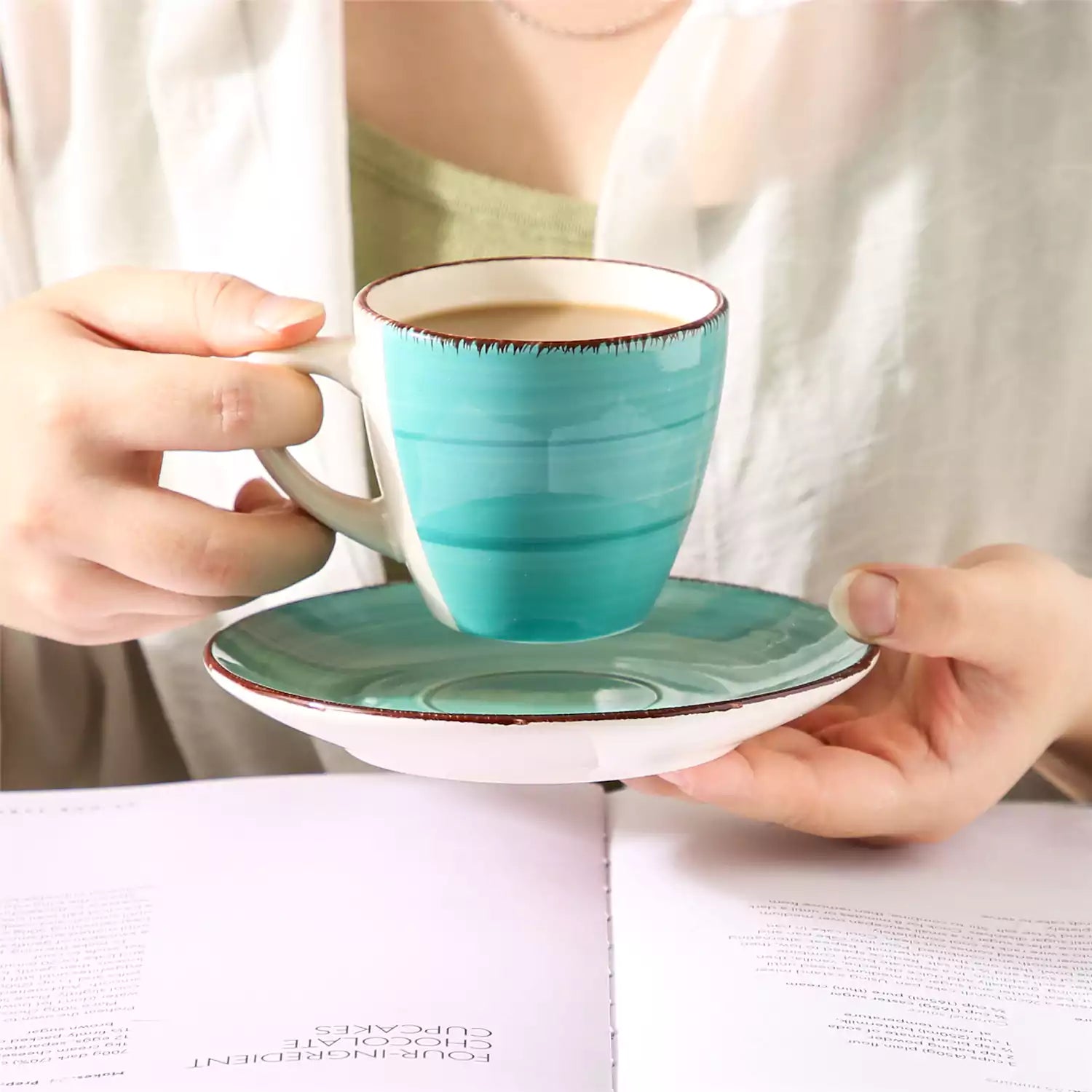 Bella Cups and Saucers Set of 4