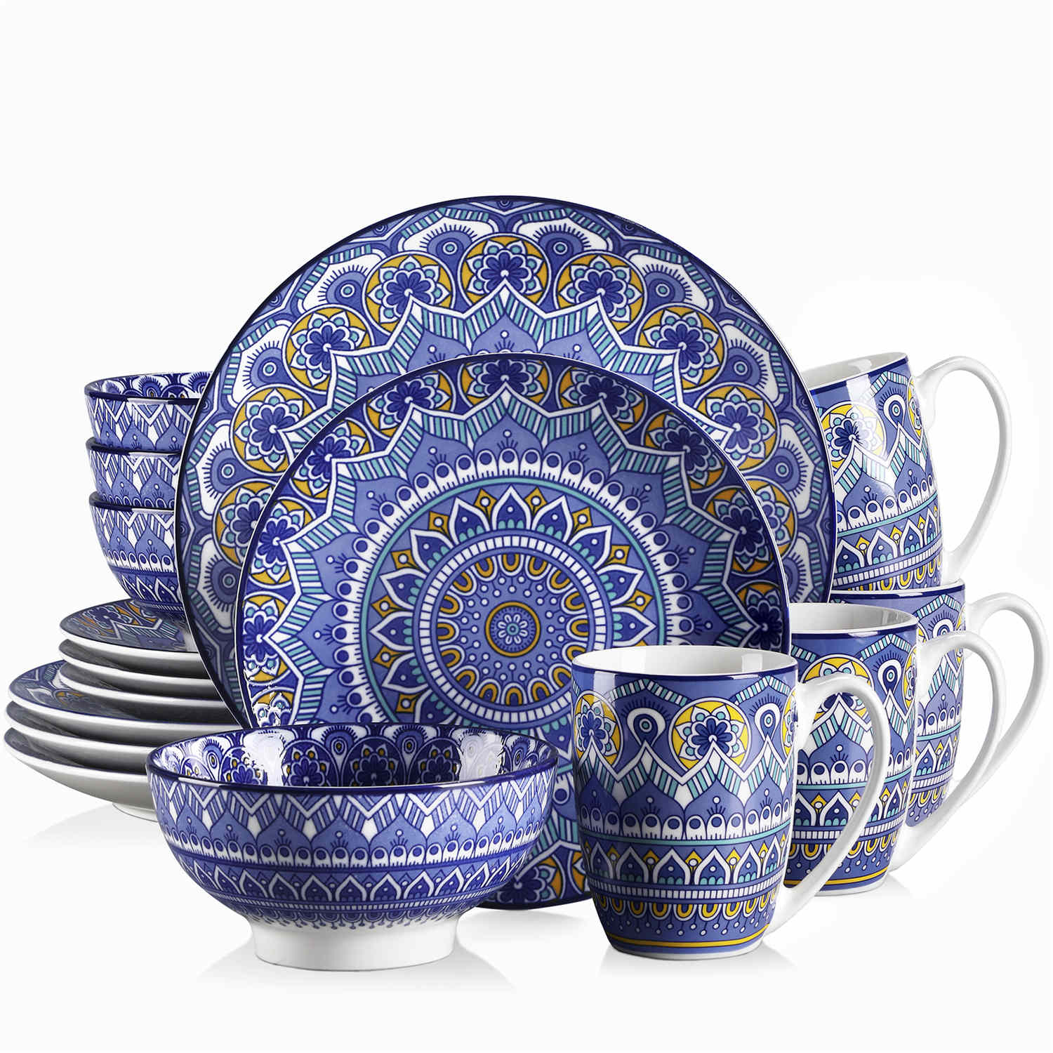Mandala 16 Piece Dinnerware Set
