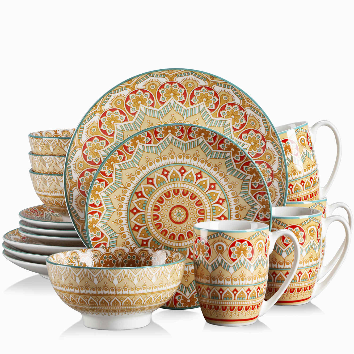 Mandala 16 Piece Dinnerware Set