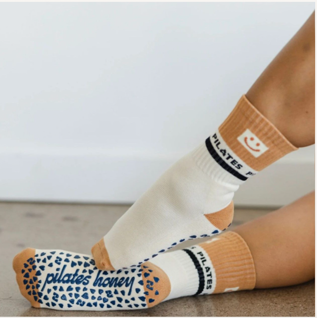 Happy - Crew Grip Sock (Barre / Pilates)