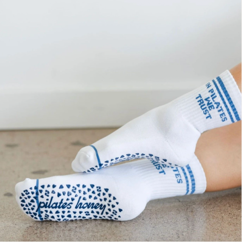 In Pilates We Trust - Crew Grip Sock (Barre / Pilates)