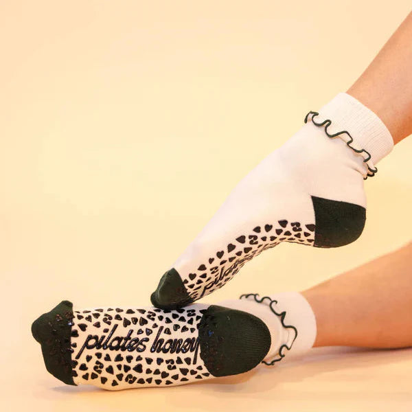 Sagebrush Foldover Crew Grip Socks - Pilates Honey (Barre / Pilates)