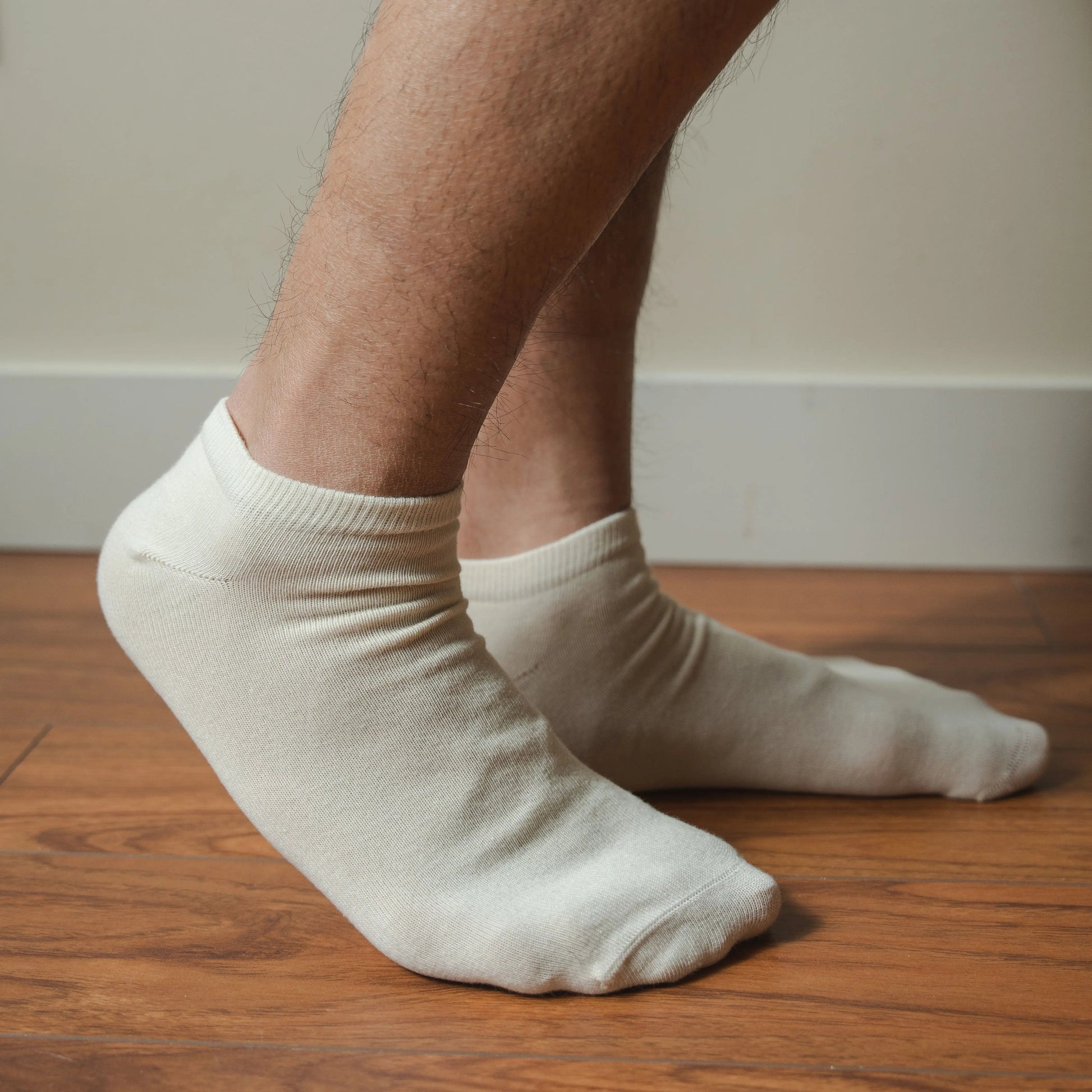 Pure Organic (no dye) Lightweight Adult Ankle Socks - 98% Organic Cotton