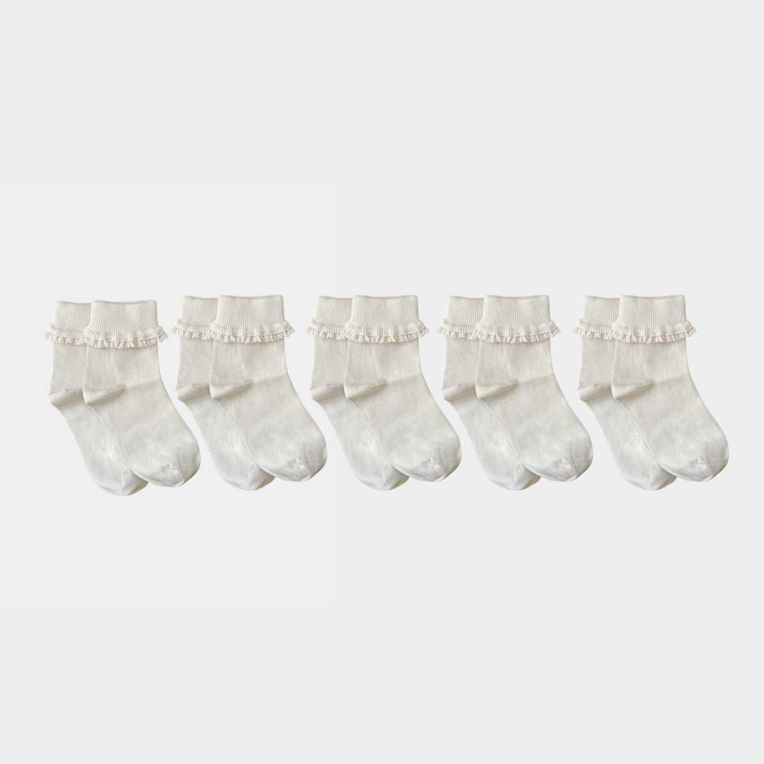 Pure (no dye) Lace Kids Socks - 98% Organic Cotton