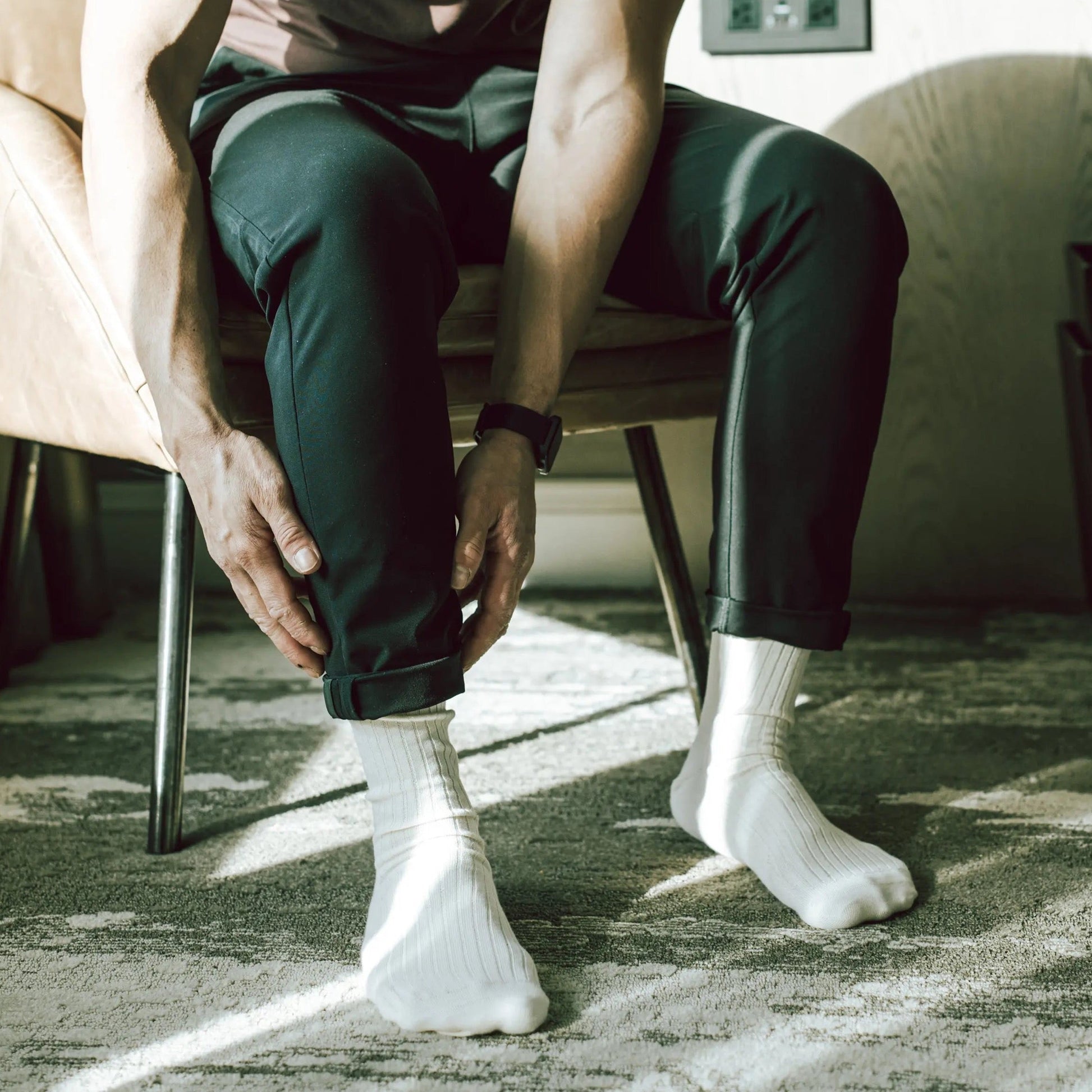 Adult Ribbed Socks - 100% Organic Cotton