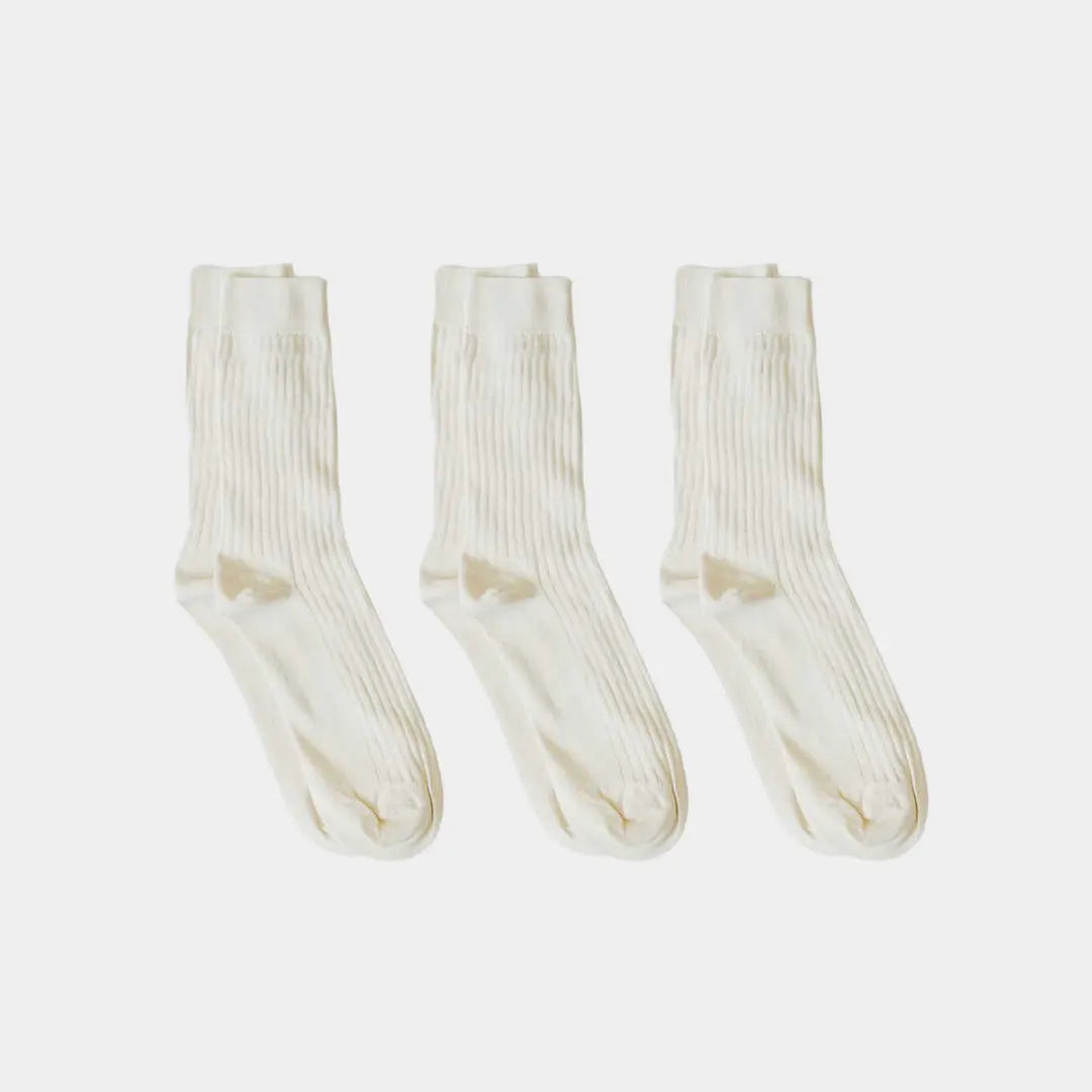 Adult Ribbed Socks - 100% Organic Cotton