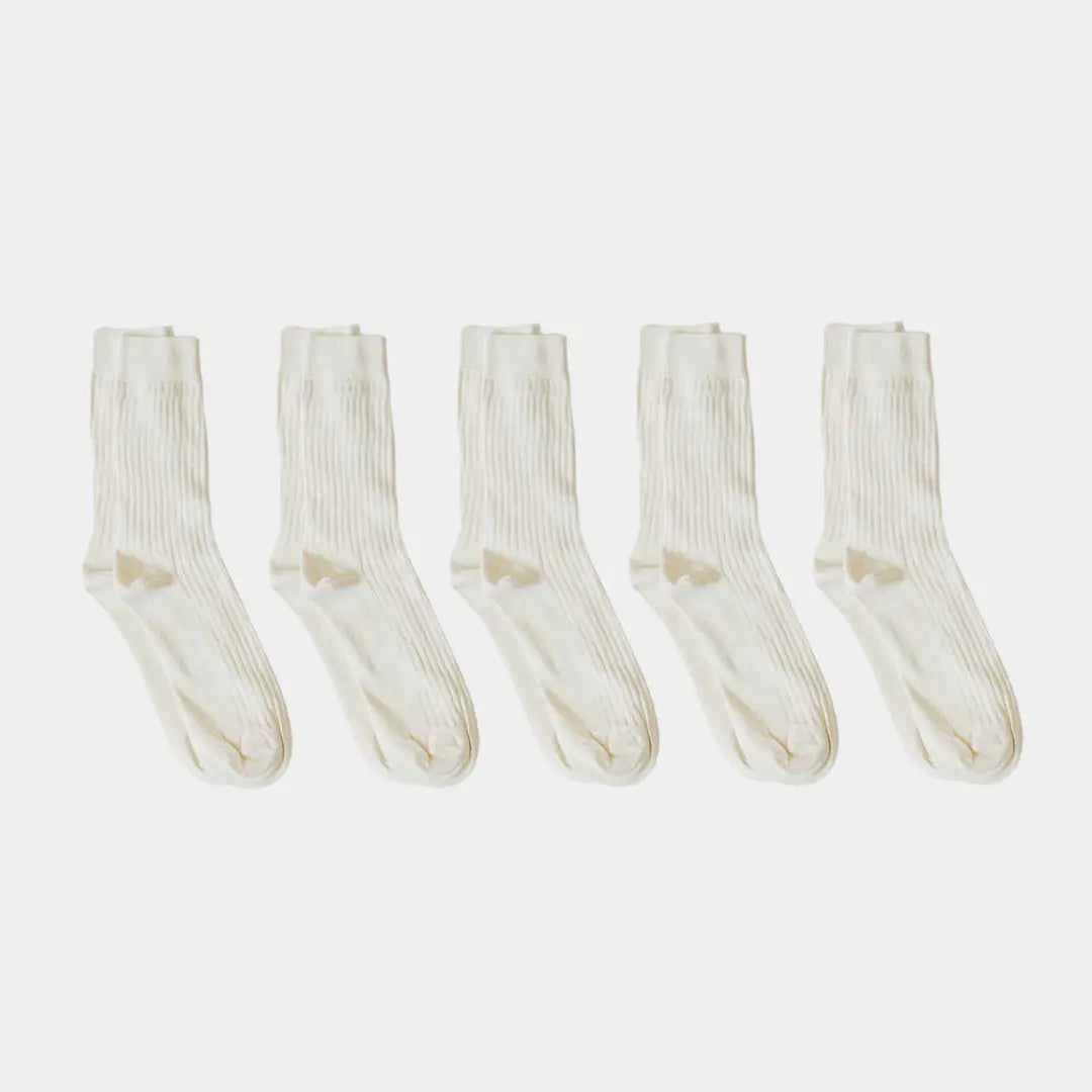 Adult Ribbed Socks - 100% Organic Cotton