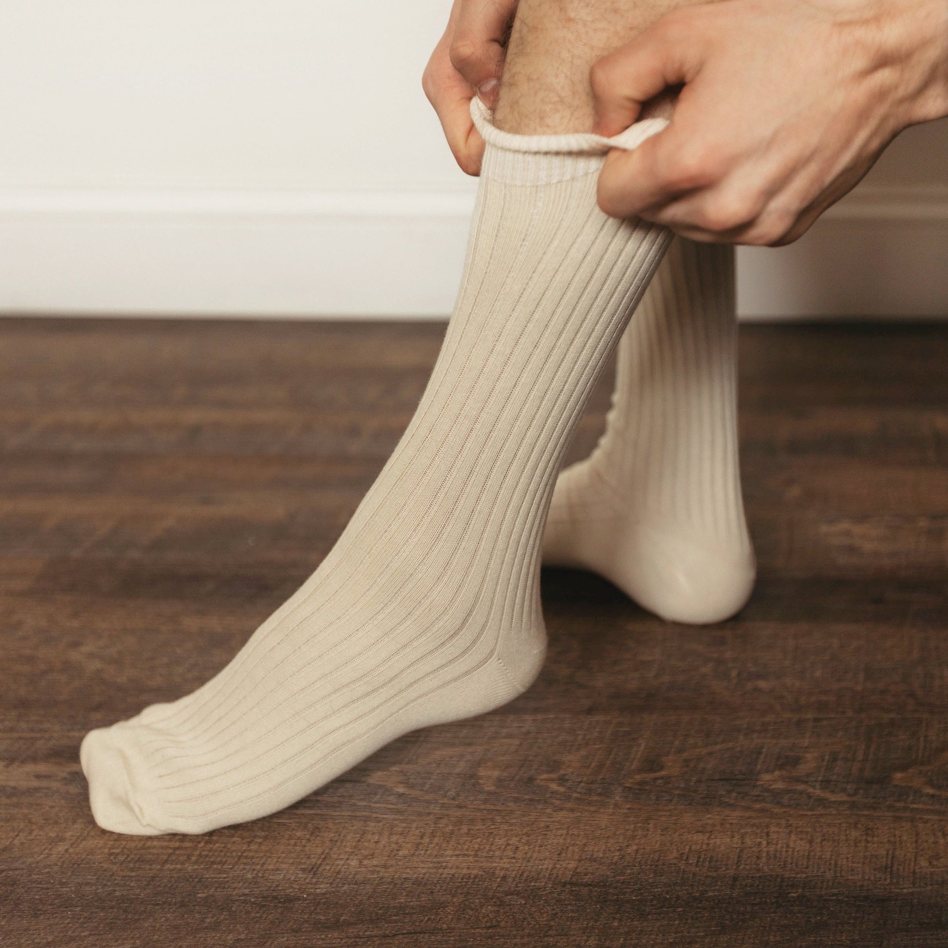 Adult Ribbed Socks - 100% Organic Cotton