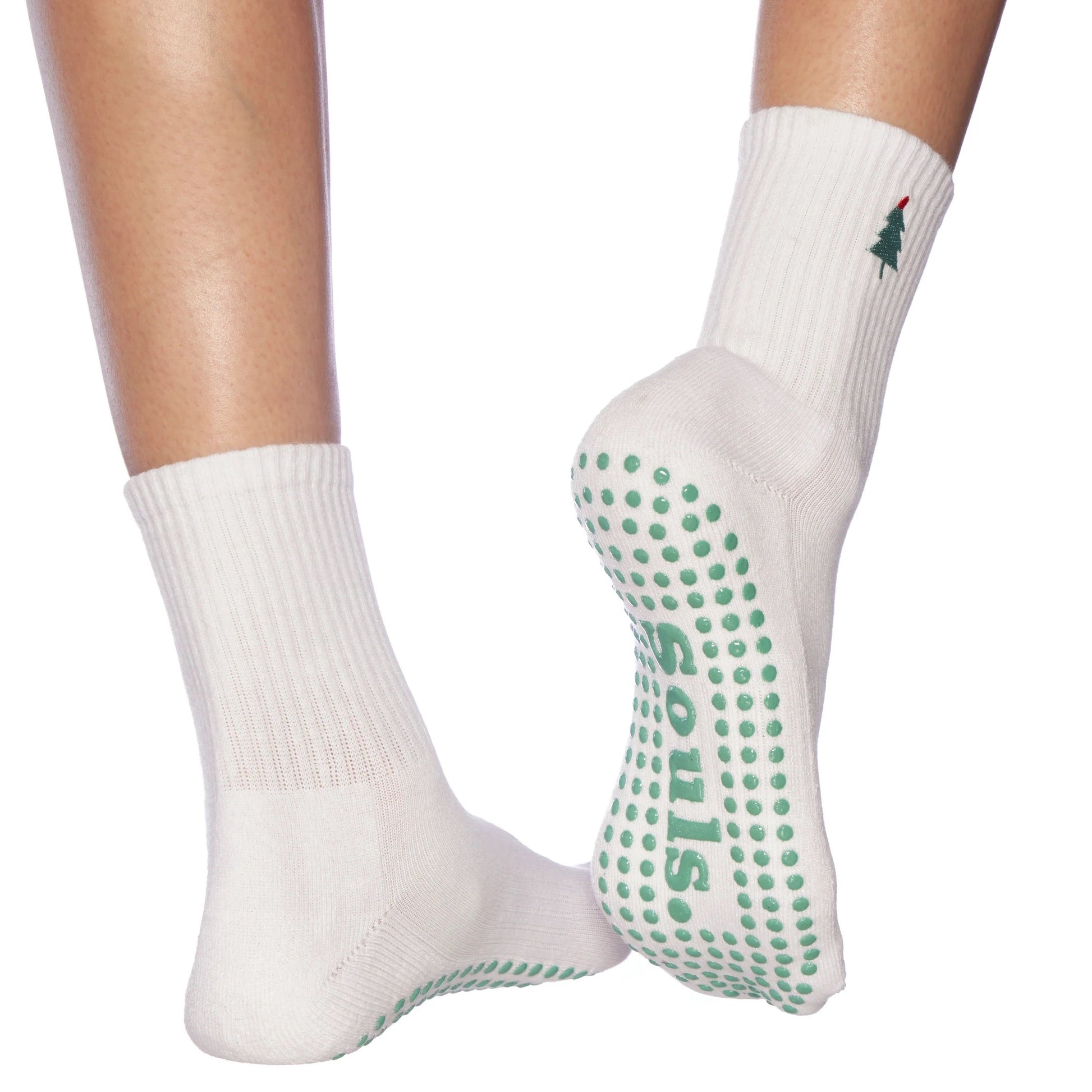 Holiday Tree - Crew Grip Sock (Barre / Pilates)