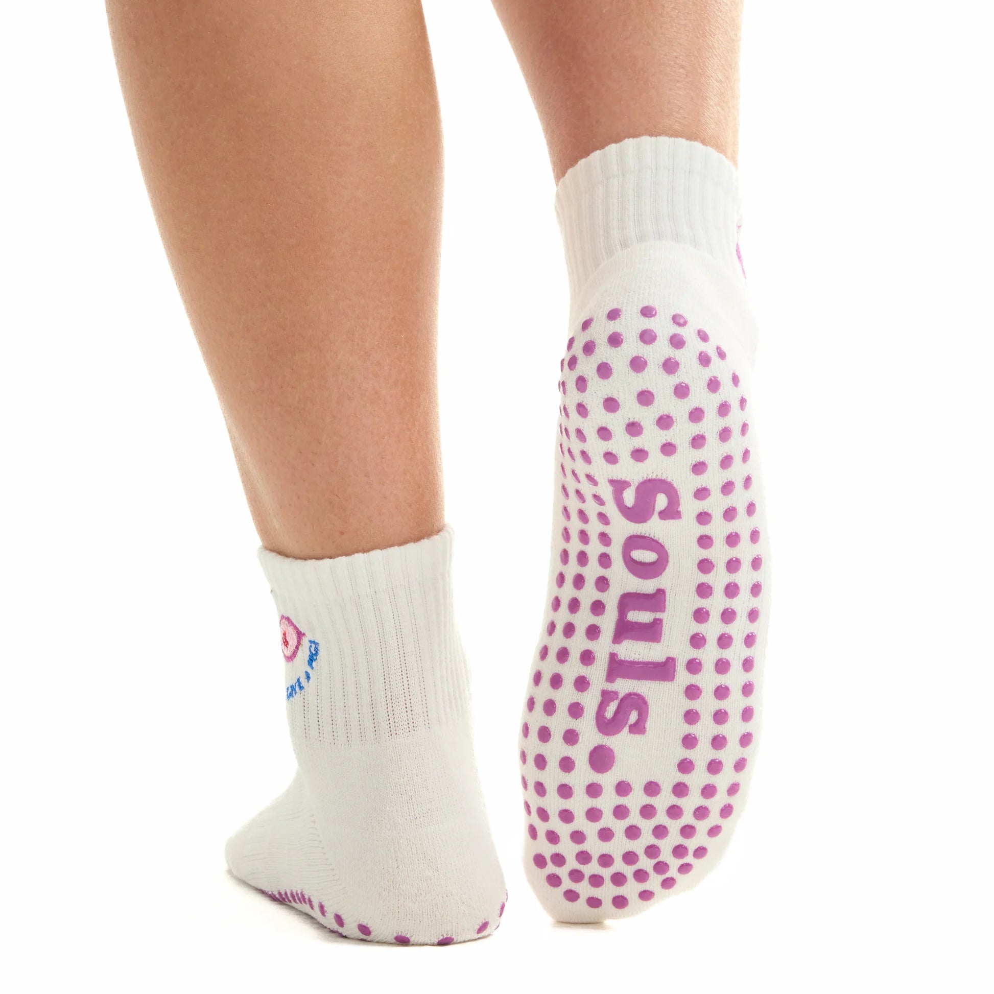 Don't Give A Fig - Short Crew Grip Sock (Barre / Pilates)