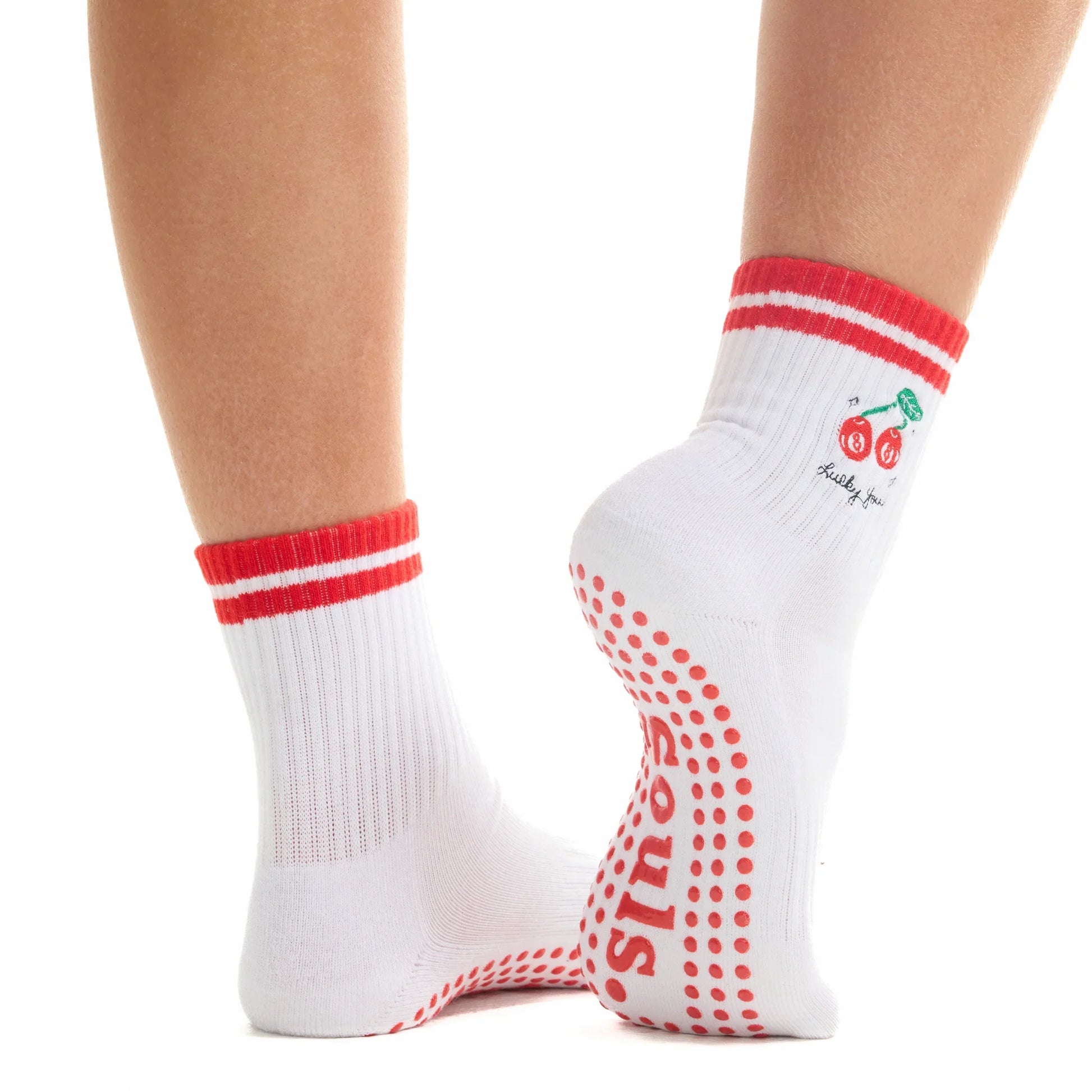 Lucky You - Short Crew Grip Sock (Barre / Pilates)