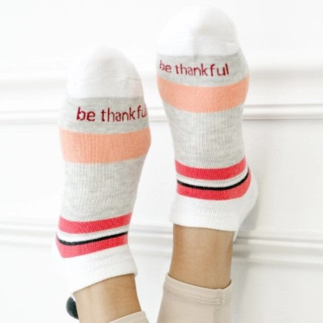 Pom Pom Grip Socks - Be Thankful Dusk  (Barre / Pilates)