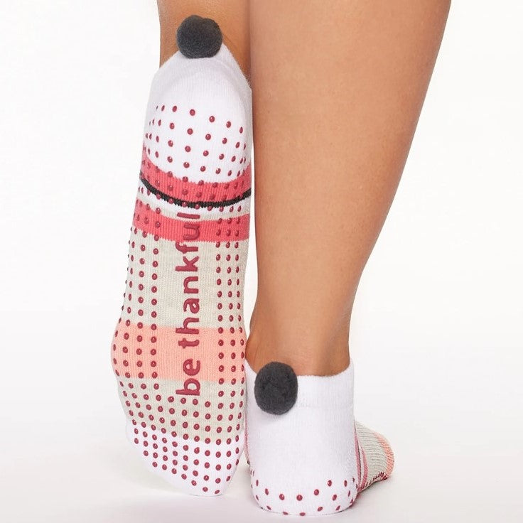 Pom Pom Grip Socks - Be Thankful Dusk  (Barre / Pilates)