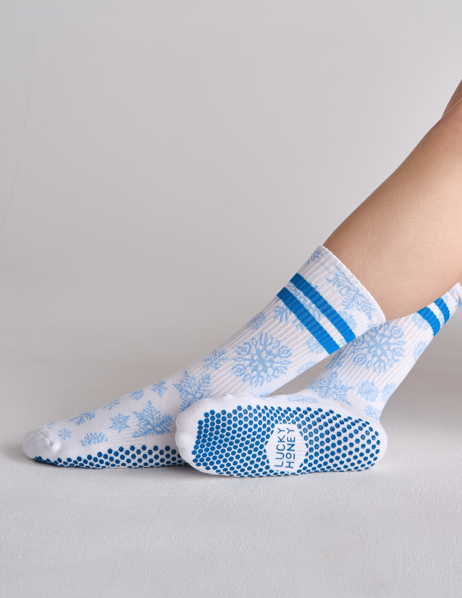 The Tall Tube Print Grip Sock