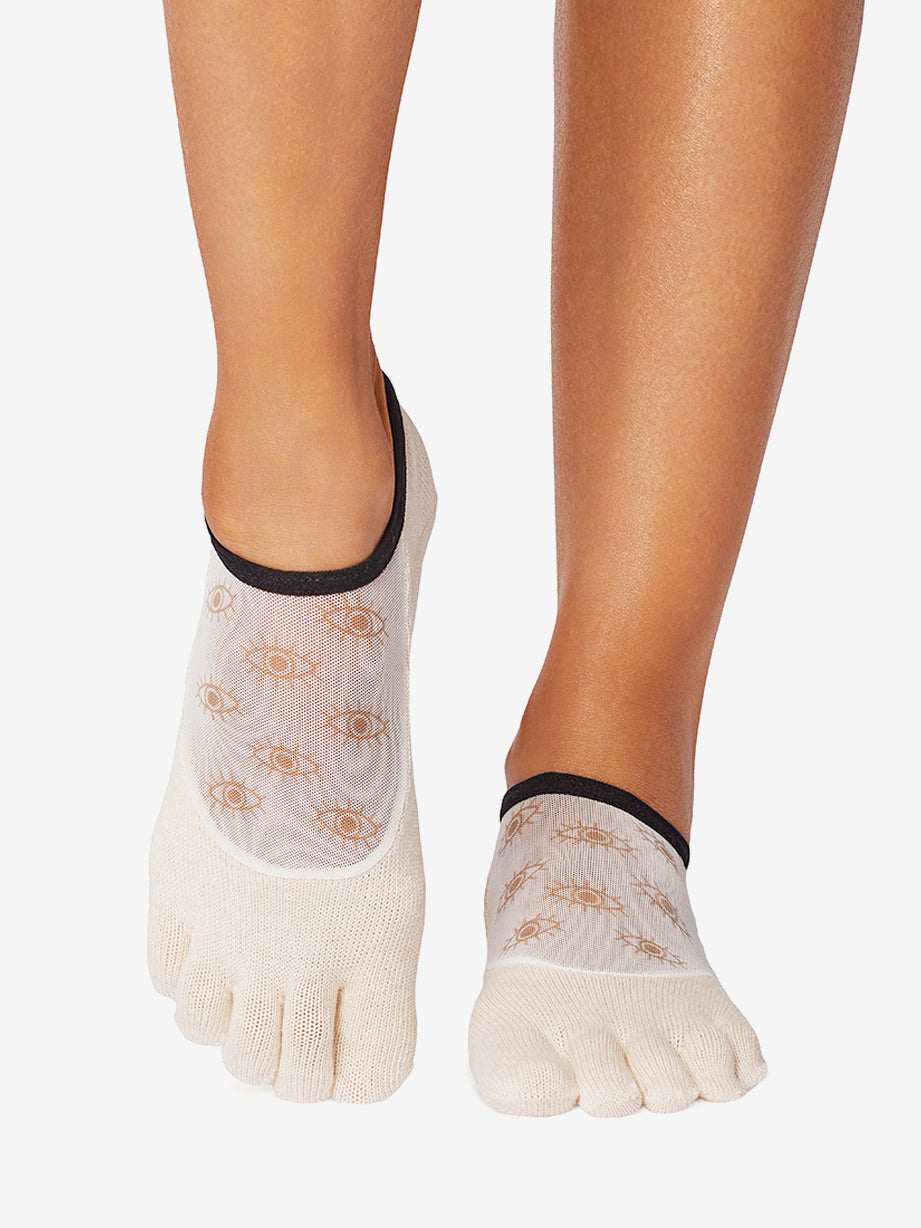 ToeSox Full Toe Luna Grip Socks - Reflect