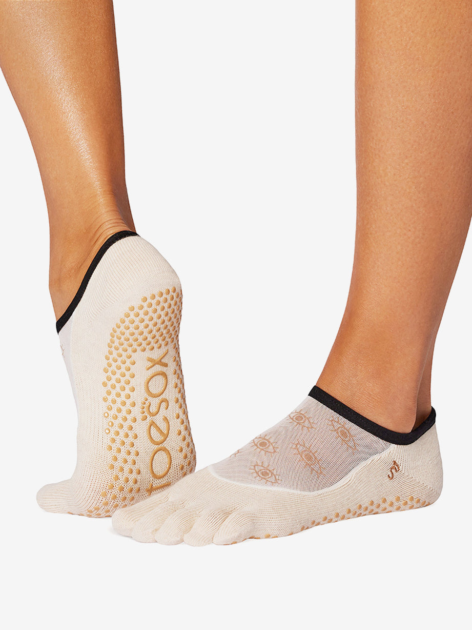 ToeSox Full Toe Luna Grip Socks - Reflect