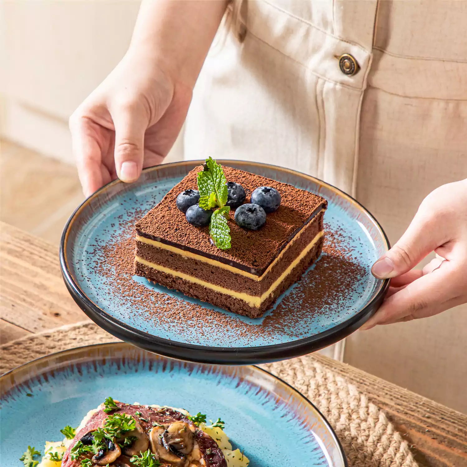 Amber 12 Piece Dinnerware Set