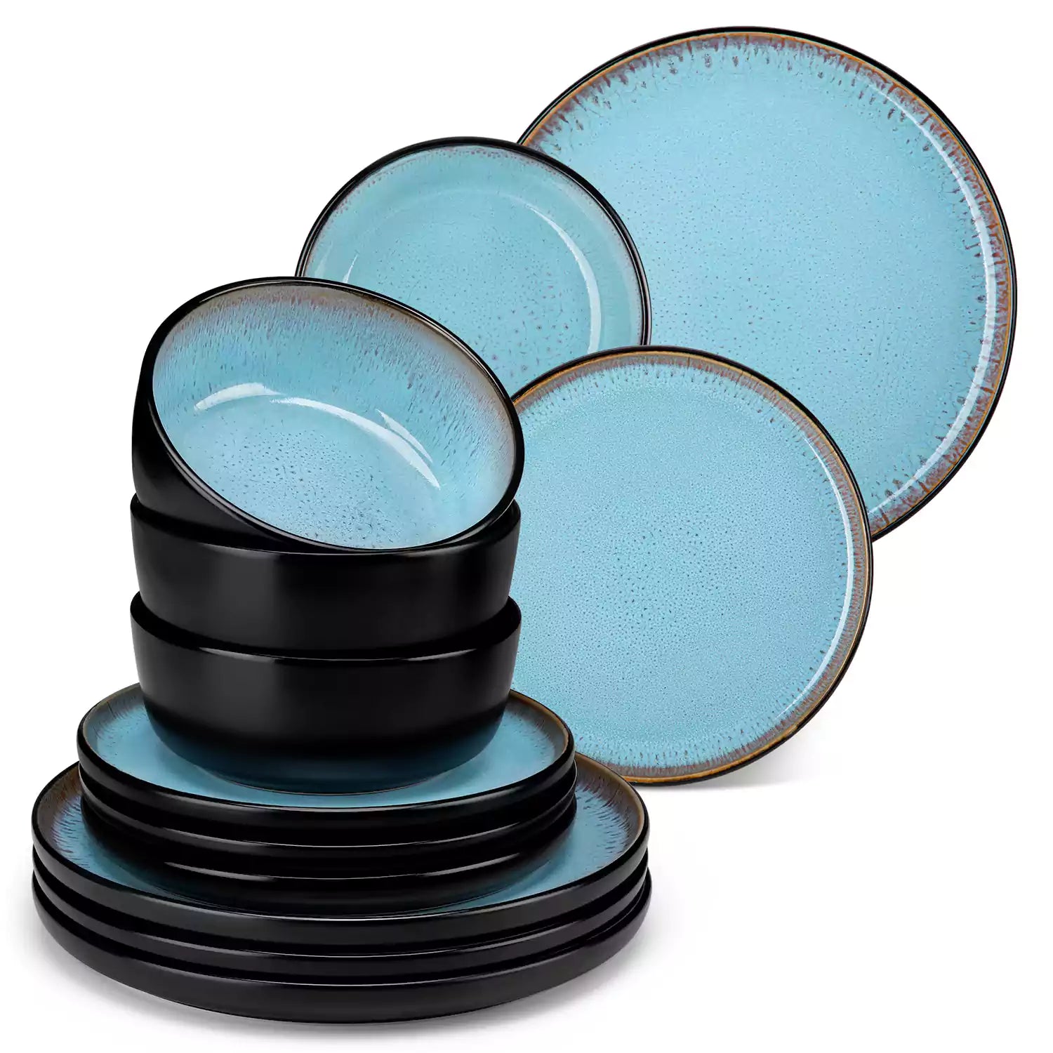 Amber 12 Piece Dinnerware Set